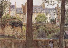 William Frederick Yeames,RA On the Boulevards-Dinan-Brittany (mk46) china oil painting image
